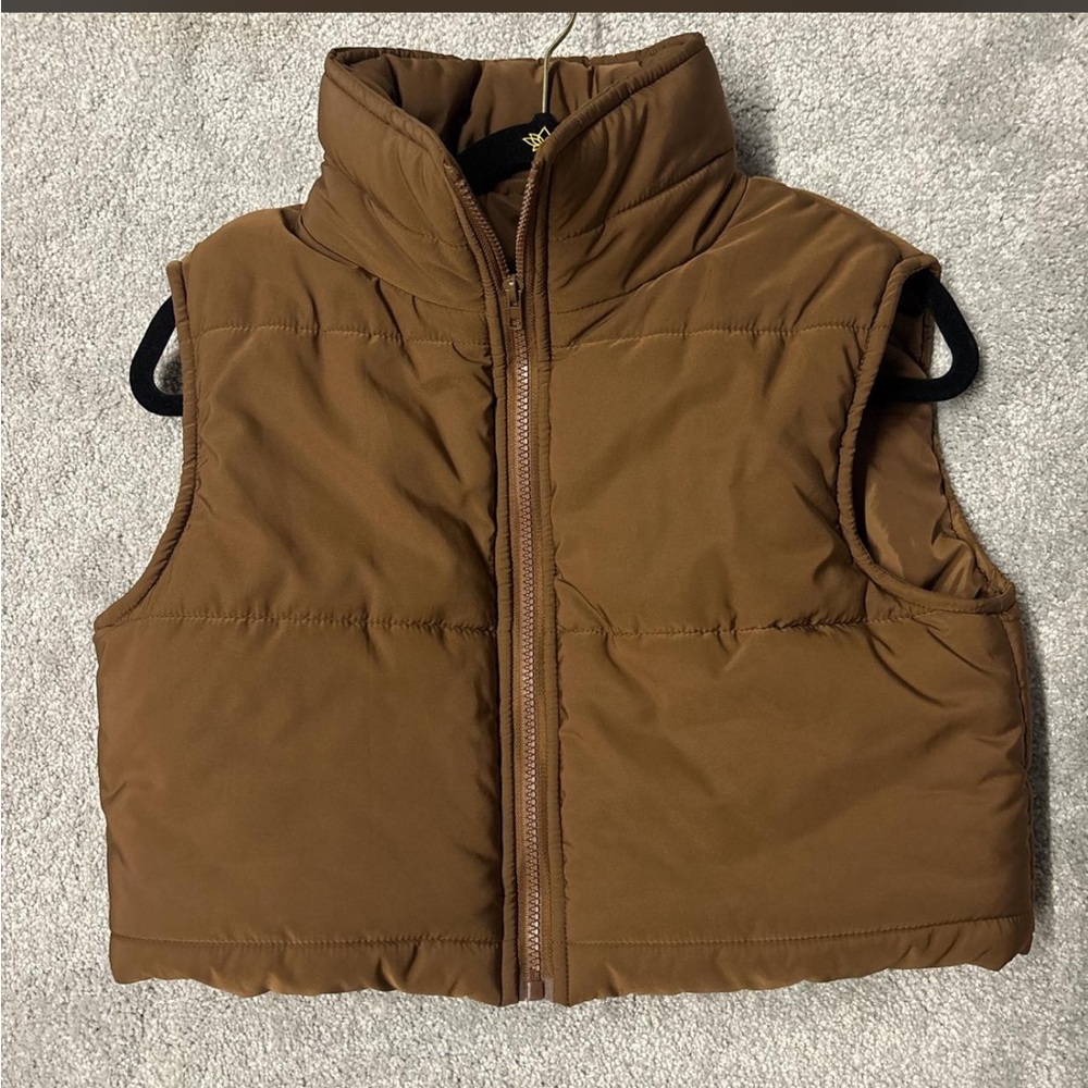 SHEIN Brown Puffer Vest